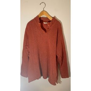 Orvis Orange Cotton Sweater - Size L
